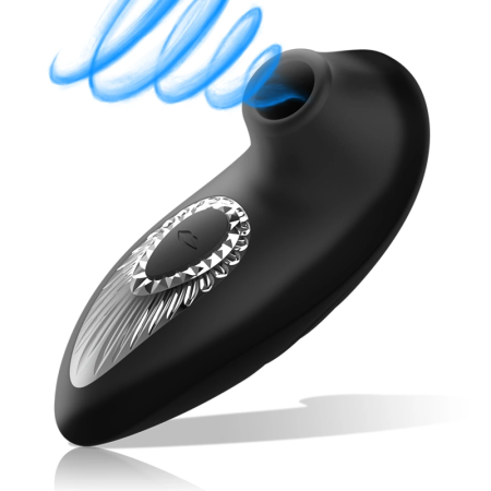 Black&Silver Drake Deluxe Rechargeable Suction Device Black Silicone