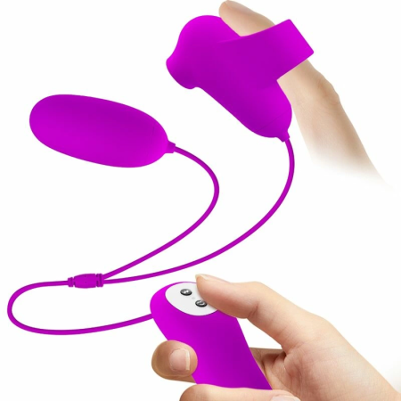 Pretty Love Vibrating Bullet & Air Pulse Intimate Device, 12 Functions, Purple
