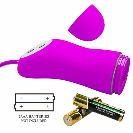 Pretty Love Vibrating Bullet & Air Pulse Intimate Device, 12 Functions, Purple