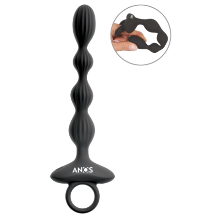 ANOS Flexible Silicone Beads with Dual Motor & Jumping Vibration, 21 cm