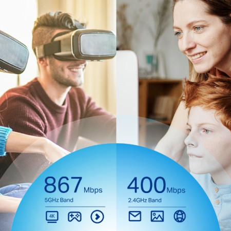 TP-Link 1300Mbps USB belaidis adapteris DUAL/BAND Archer T4U Plus