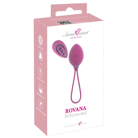beau coeur Rovana RC Intimate Training Ball Remote Control 10 Modes Pink