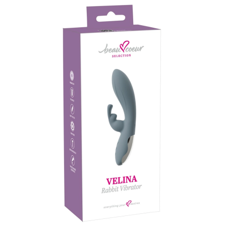 beau coeur Velina Dual Motor Silicone Rabbit Vibrator 20cm Pink