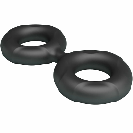 Crazy Bull Radwan Model 19 Double Silicone Adjustable Ring, Black