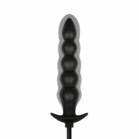Anal Collection Inflatable Plug with Pump 20cm Black - Adjustable Beads System