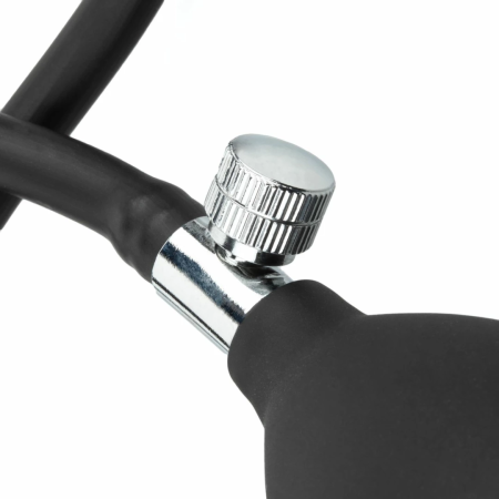 Anal Collection Inflatable Plug with Pump 20cm Black - Adjustable Beads System