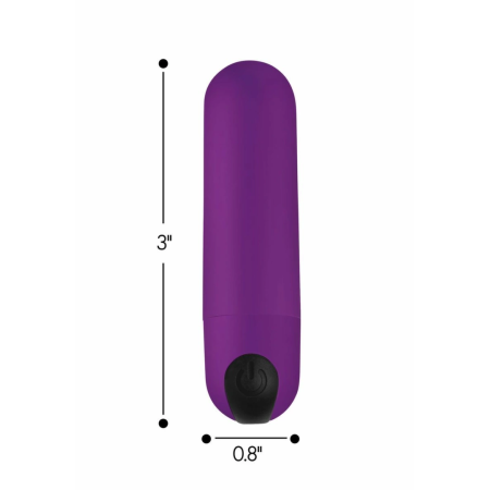 Bang! Mini Vibrating Bullet Purple - Compact Rechargeable Model