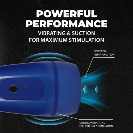 Pulsar Vibrobator Intimate Device Metallic Blue with Suction & Vibration