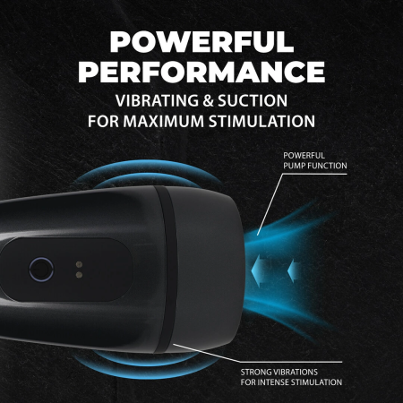 Pulsar Vibrobator Intimate Pump Gun Metal - Suction & Vibration System