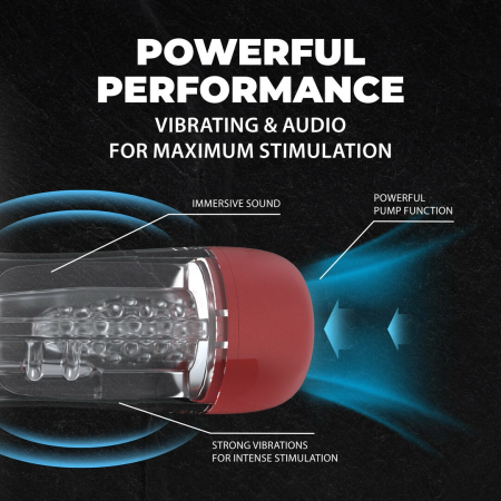 Shots SonicPull Intimate Suction & Vibration Device Metallic Red