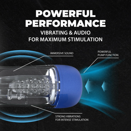 SonicPull Metallic Blue Suction & Vibration Intimate Device Multimedia