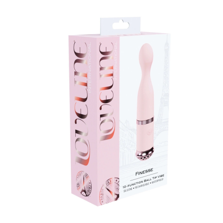 Loveline Finesse Pink Precision Sphere-Tip Massager, 10 Modes, Waterproof
