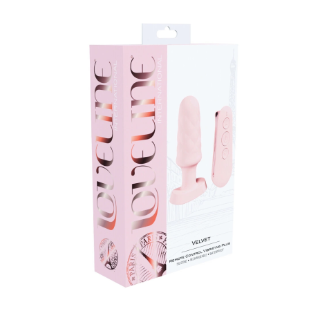 Loveline Velvet Paris Series Remote-Control Plug, Pink, 10 Modes, Waterproof