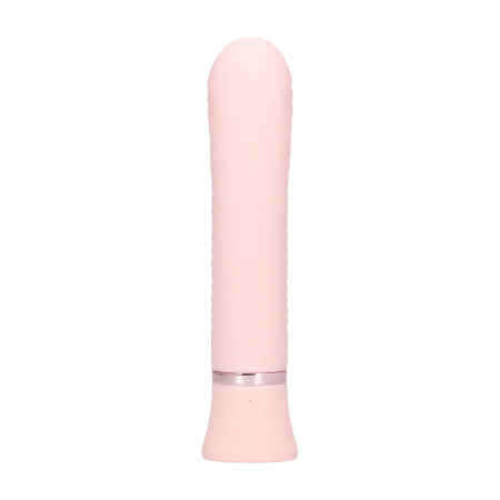 Loveline Divine G-Spot Ribbed Vibrator Rechargeable Pink 10 Functions