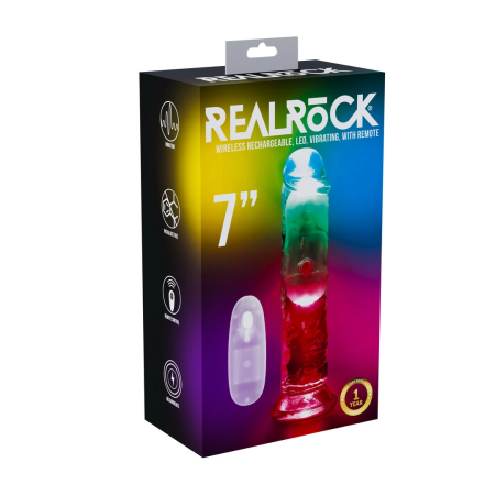 RealRock LED Vibrating Intimate Machine 18 cm Transparent Model