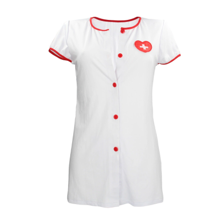Svenjoyment Nurse Costume S/M White - Dress & Headpiece Set