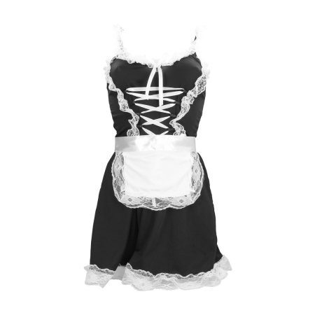 Obsessive French Maid Costume S/M Elegant Black Dress Set