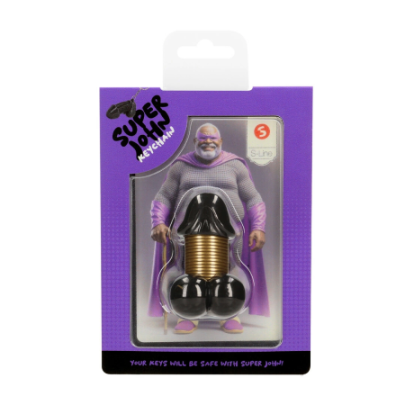 ToyJoy Super John Keychain Black - Fun Character Accessory
