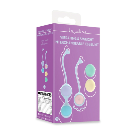 Loveline Kegel Exercise Kit Purple - 5 Interchangeable Weights & Vibration