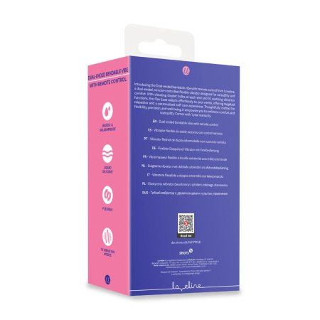 Loveline Dual-ended Flexible Intimate Device with Remote, Purple