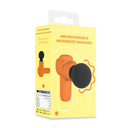 Loveline Mini Microboost Rechargeable Massager Orange - Compact Wellness Device