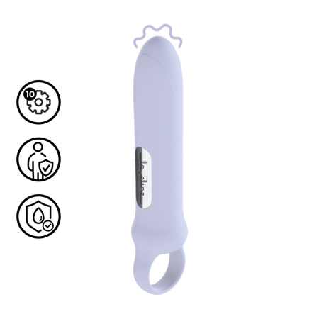 Loveline Vibrating Loop Grip Lavender - 10-Function Compact Massager