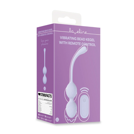 Loveline Vibrating Duo Bead Kegel Trainer Lavender with Remote Control