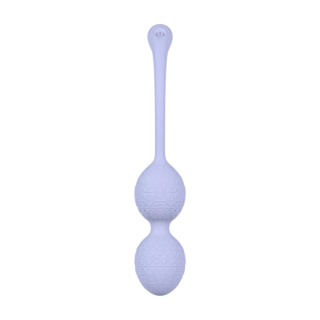 Loveline Vibrating Duo Bead Kegel Trainer Lavender with Remote Control