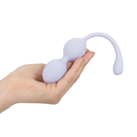 Loveline Vibrating Duo Bead Kegel Trainer Lavender with Remote Control