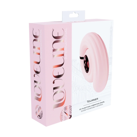 Loveline Tourner Pink Vibrating Swirl 10-Mode Waterproof Silicone Device