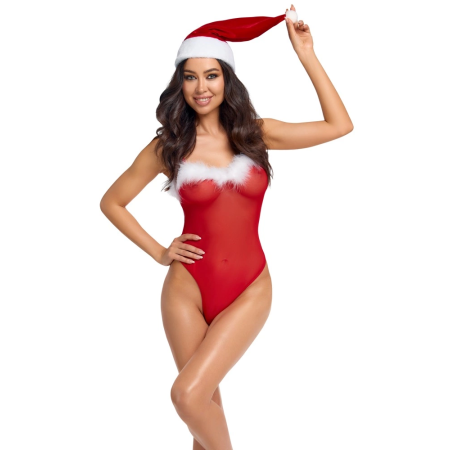 Cottelli Lingerie X-Mas Set Red Body & Hat L/XL - Festive Design