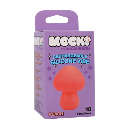 Blush Novelties Mushroom Vibe Silicone Rechargeable Peach, Compact Model