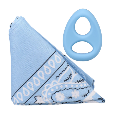 The Code Silicone Support Ring & Bandana Set Light Blue by Rock Solid