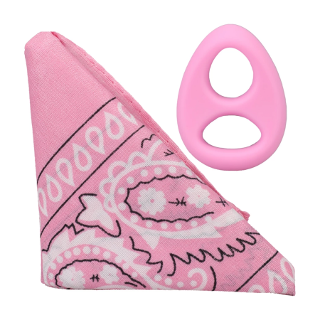 Rock Solid The Code Silicone Ring & Bandana Set Pink Comfort Fit