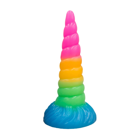 Fantasy Fuckers Celestial Unicorn Horn Multicolor Glow Silicone Model