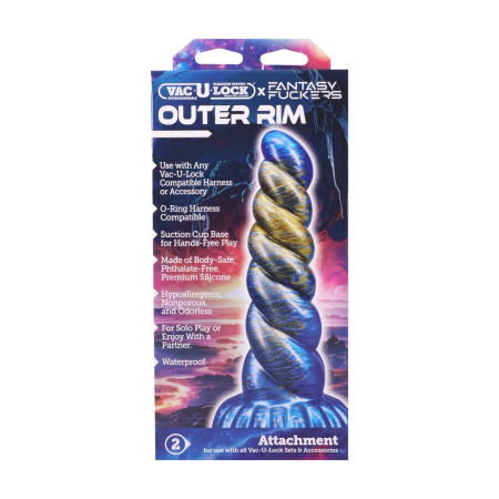 Fantasy Fuckers Outer Rim Silicone Intimate Device Blue-Gold Large