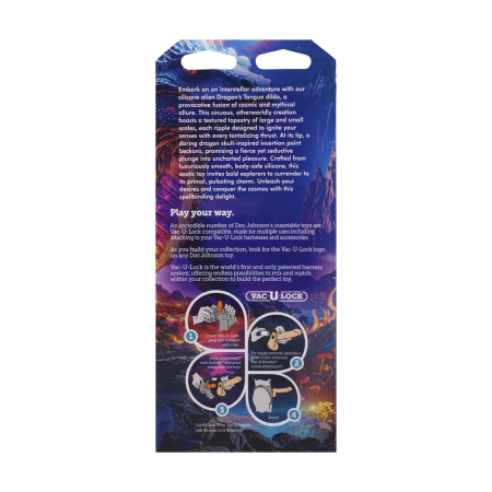 Fantasy Fuckers Dragon Tongue Glow-in-the-Dark Silicone Model Multicolor