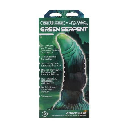 Fantasy Fuckers Serpiente Verde Silicone Intimate Machine Green-Black XL