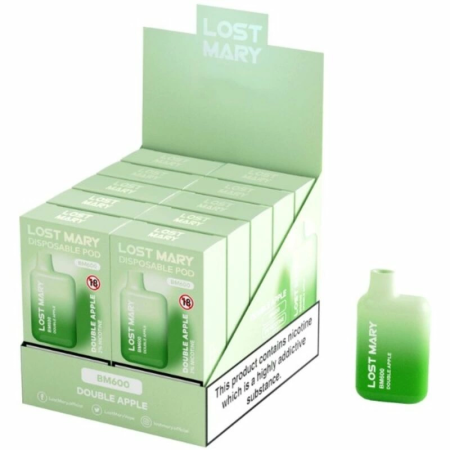 Lost Mary BM600 Double Apple 2% Disposable Vaping Device, 600 Puffs