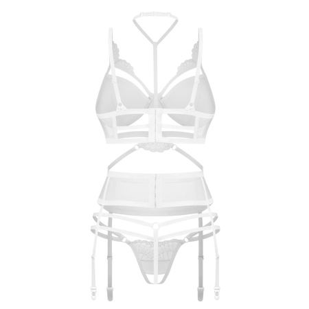 Obsessive Premisis White Bra Set S/M - Lace, Adjustable Straps