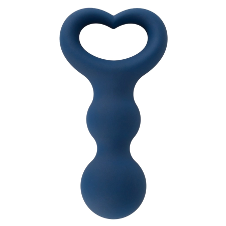 Magic Shiver Silicone Heart-Handle Plug 9.5cm - Dual-Bead Design