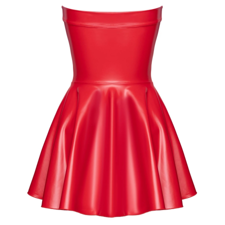 Noir Handmade Powerwetlook Red Mini Dress Strapless M