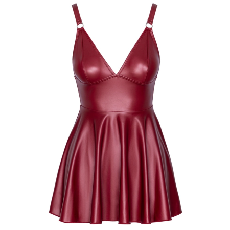 Cottelli PARTY Mini Dress Red Matte Look, Adjustable Straps, Size M