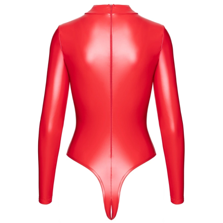 Noir Handmade Body Red L High-Neck Powerwetlook, Thong Style