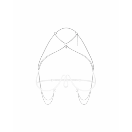 Obsessive Lustique Harness White - Adjustable Chic Body Accessory S/M/L