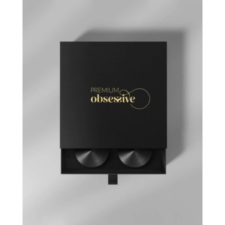 Obsessive Sublimie Self-Adhesive Leather Nipple Covers Black