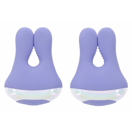 PLAYBOY Pleasure In A Pinch Vibrating Silicone Adjustable Clamps Pink