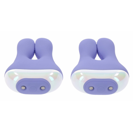 PLAYBOY Pleasure In A Pinch Vibrating Silicone Adjustable Clamps Pink