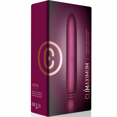 Climaximum Hera Ribbed Bullet Vibrator 10 Modes Waterproof Purple