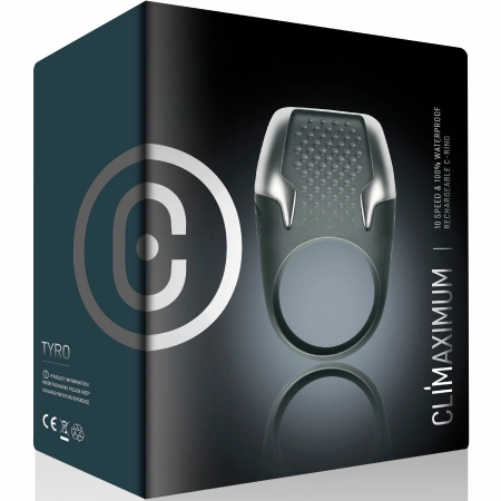 Climaximum Tyro Vibrating Silicone Ring with LED, Waterproof, USB Rechargeable